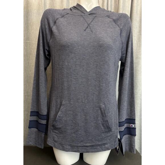 Champion Gym Issue Layering Thin Hoodie Top NWT $35 Size Small Blue - Picture 12 of 15
